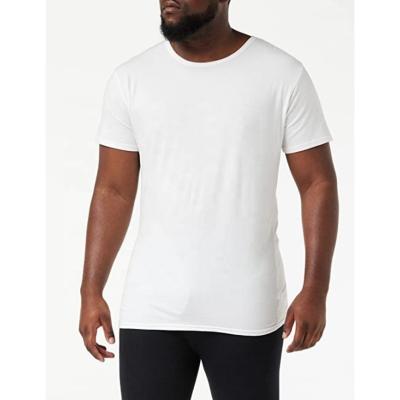 China Breathable 100%Cotton O Neck T-shirt For Men's High Quality Tees Loose Customized Plain White Tee for sale