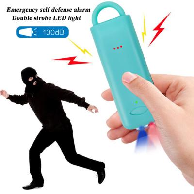 China Elderly Woman Kids Personal Alarm For Emergency 140Db Self Defense Security Alarm Strobe LED Flash Anti Theft Siren for sale