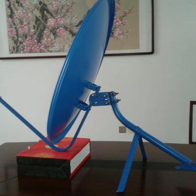 China Gray Color KU Steel Or Galvanized Band 80 / 90cm Satellite Dish Antenna for sale