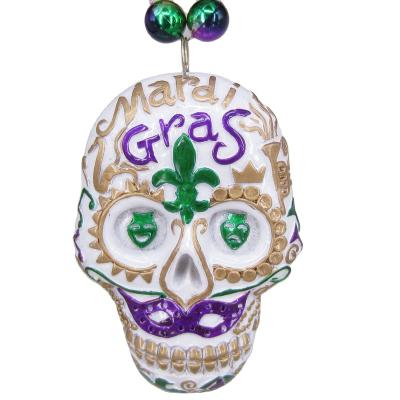 China Holiday decoration & Gift Mardi Gras Beads Hand Strung Green Gold Purple Spray Beads for sale