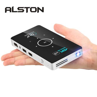 China Pico ALSTON C6 1G/8G Android 9.0 Portable WiFi Outdoor Movie Projector Mini DLP 4K Video Home Cinema for sale