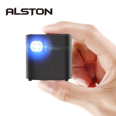 China ALSTON S12 Mini HD Short Throw Projector 50ANSI Lumens Easy To Carry Support 1080P Home Projector With Battery Video Beamer for sale