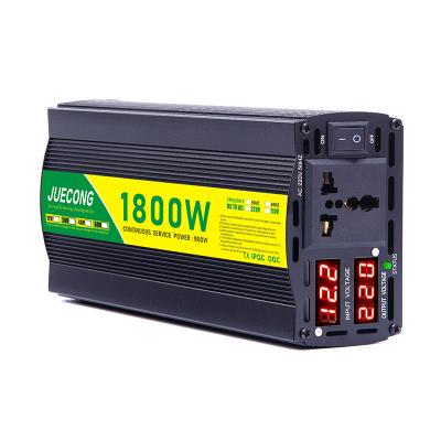 China Emergency or outdoor places without high quality grid repair sine wave power inverter 1800watt 12v 220v for solar powered home system use for sale