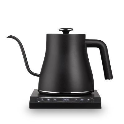 China 360 Degree Rotation Base 2021 New Arrival Black Temperature Control Gooseneck Coffee Electric Tea Kettle for sale