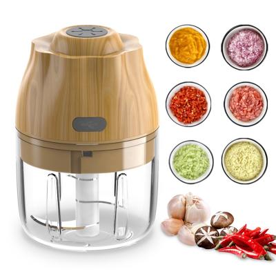 China 2021 Newest USB 250ml Mini Portable Auto Food Portable Auto Vegetable Garlic Cleaver Crusher Electric Crusher For Meat Vegetable for sale