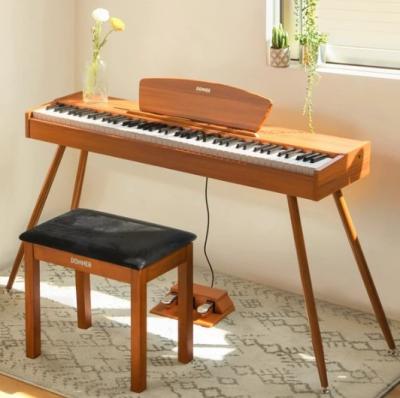 China Wooden Pedal With Stand And 3 Key Digital Donner DDP-80 88 Style Digital Weighted Piano for sale