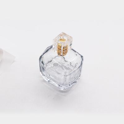 China Cosmetic Custom Your Own Vintage 100ml High Quality Square Clear Perfume Bottle for sale