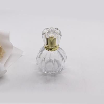 China Cosmetic Transparent Color 50ml Screw Mouth Crystal Perfume Bottle With Box Packing for sale