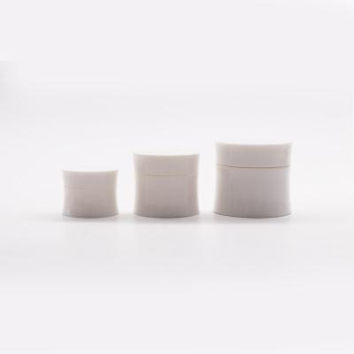 China Wholesale 10g 30g 50g Cosmetic White Plastic Cream Jars For Cosmetic Packaging for sale