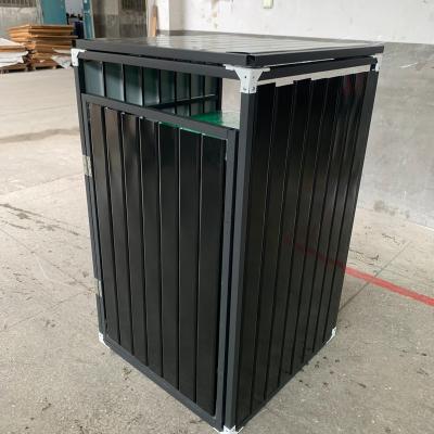 China BSCI Sturdy Metal Factory Verified Wheelie Bin Shop - Galvanized Steel Single/Double/Triple Wheelie Bin Cover for sale