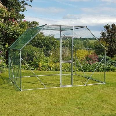 China Viable Outdoor Chicken Cage Chicken Cage Chicken House Galvanized Steel Frame With PE Roof Poultry House 3 x 2 m x 2 for sale