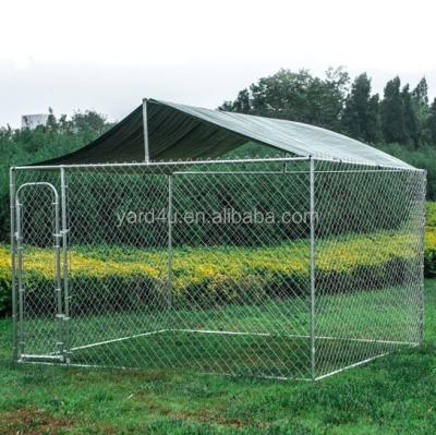 China Viable Fashion Dog Kennel House Backyard Pet Cages Galvanized Tube Pet Carry Cage Pet Run House for sale