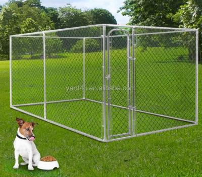 China Breathable Large Dog Run Kennel House Backyard Pet Cages Galvanized Tube Cage Easy Move Pet Run Cage for sale