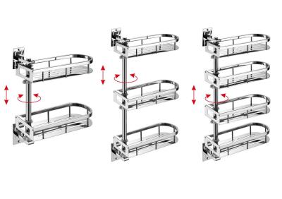 China 180 Degree Rotary Wall Mounted Kitchen Shelf Height Adjustable Multifunctional for sale