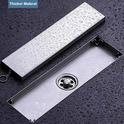 China Matte Silver Shower Floor Drain Linear Rectangular Shape For Basement for sale