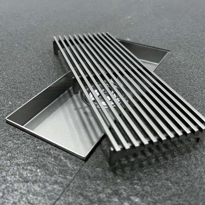 China Stainless Steel Deodorant Shower Floor Drain Linear With Removable Heel Guard Grate zu verkaufen