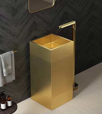 Cina Materiale del lavandino SUS304 di Matte Finished Stainless Steel Pedestal per il bagno in vendita