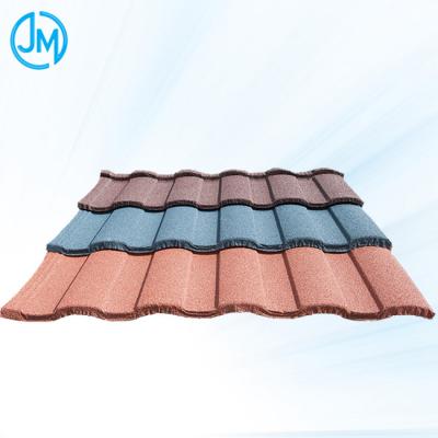 China Step JM Colored Metal Stone Coated Steel Roofing Tile Machine Production Line for sale