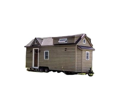 China Tiny Traditional Wooden Caravan House On Wheels Mobile Home Kit Prefab House 3 Bedrooms for sale