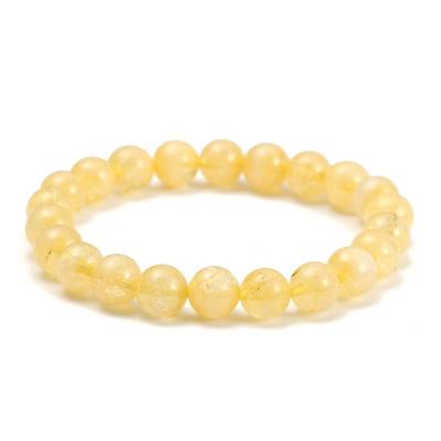 China Other Natural stone 8mm fashionable adjustable citrine aura yoga bracelet for men and women Round Beads Handmade Yoga Bangles Jewelry for sale