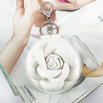 China Easy To Carry Yongze Gift For Charm Cosmetic Flower Handbag Women Mirror Key Chain for sale