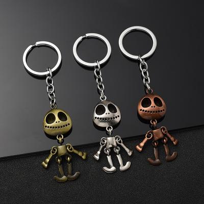 China Fake Metal Key Chain Face Metal Key Chain Halloween Gift Key Chain Bag Car Classic Funny Pendant for sale