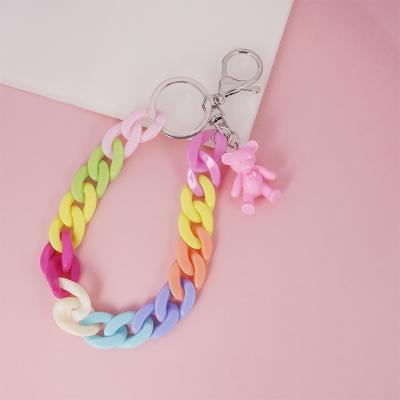 China Candy Key Chain Bracelet Cute Bag Accessories Personalized Decoration Hanging Spot Cute Color Classic Creative Acrylic Pendant Bear for sale