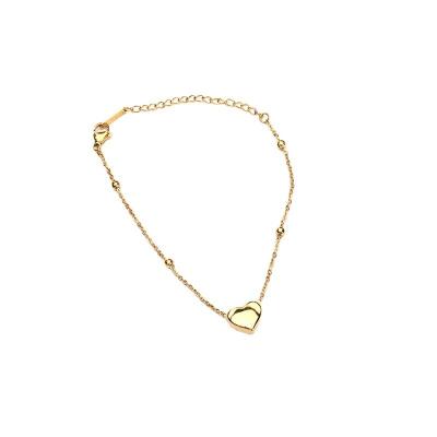 China Long Color Now Popular Love Wholesale Gold Plated Dangling Anklet Anklet Chain Female Fashion Jewelry for sale