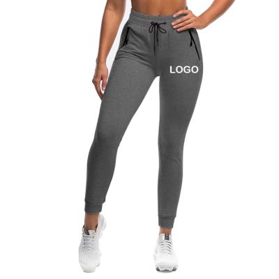 China Custom Anti-Wrinkle Ladies Sportswear Women Pants Fitness Joggers Women Casual Zipper Women Joggers for sale