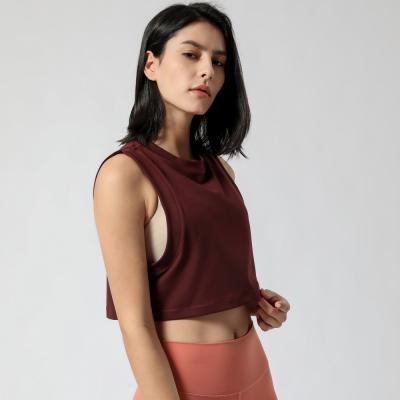 China Factory OEM Gym Clothing Women Fitness Tank Tops QUICK DRY Loose Crop Top For Women for sale