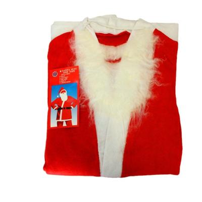 China Christmas Decoration Of Santa Suit Adult Costume Xmas Claus Home Decoration Christamas Simple Non-woven Suit Men's Clothing for sale