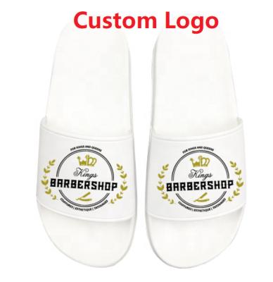 China 2020 Hot Selling Custom Printing Slippers Waterproof PVC Logo Slipper Custom Embossed Summer Slipper Logo for sale