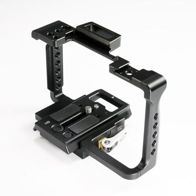 China Custom Camera Support OEM Camera Cage with Quick Release Plate for Sony A6300/6400/6500 DSLR Installation Camera Accessories for sale