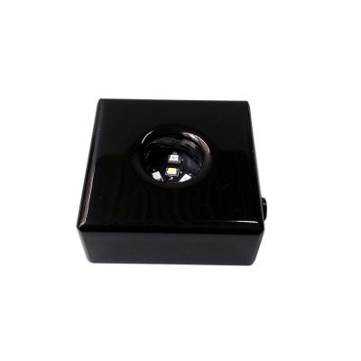 China Wholesale 4 SMD RGBW Light Black Lacquer Stand Wood Base For Crystal Glass for sale