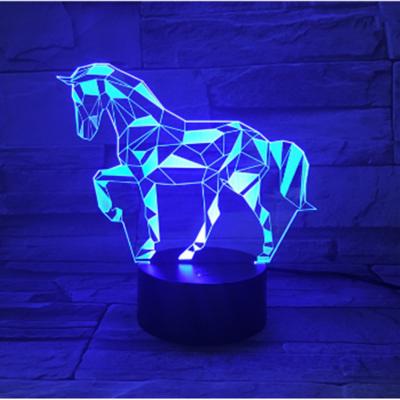 China Modern three-dimensional touch color lamp, cool creativity, 3D night decorative lamp for sale