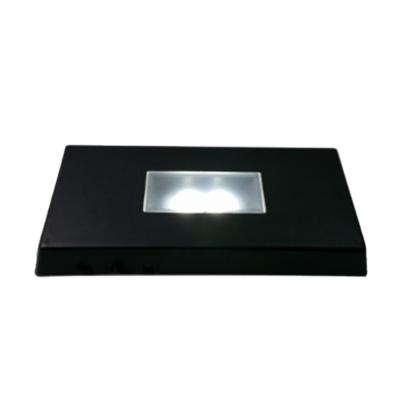 China Modern Black Plastic Option Clear Colors Battery Operated Rectangular Led Light Base for sale