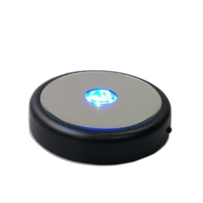 China Modern Diameter: 86 x 20mm Option Light Colors Round Black Plastic Battery Powered Led Display Stand Light Base for sale