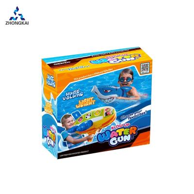 China Interesting Water Gun Cartoon Model Outdoor Water Game Toys Shark Inflatable Water Gun for sale