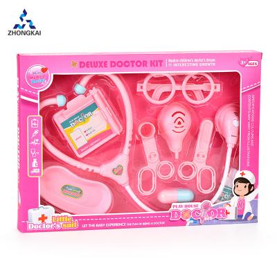 China New Product Deluxe Plastic Doctor Set Girl Version Of Doctor Kit Toys 9PCS Game Room for sale