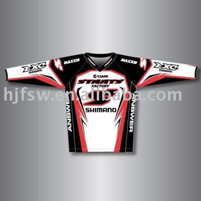 China Breathable Custom BMX Shirts Mountain Bike Shirts Sublimated Racing Shirts for sale