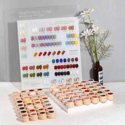 China Long Lasting Easy Apply Glitter Boxed Pudding Free Sample Boxed Japanese Nail Gel Polish OEM Gel Polish Private Label Nail Polish UV Gel for sale