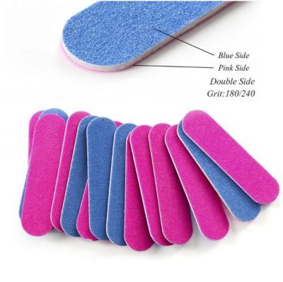 China Easy Gently Apply Durable Double Sided Colored Files Emery Board Disposable Colorful Nail Mini File Nails Mini Logo Safe for sale