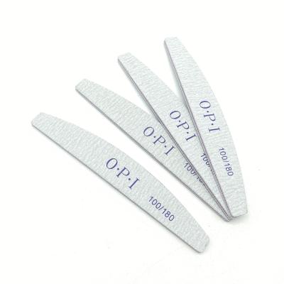 China Easy Apply Professional Custom Logo White Nail File Custom Side Disposable Sand Safe Durable Fine Glass Double Nail File Professional 100/180 for sale