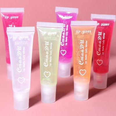 China Free Wholesale Bulk Private Label Lip Gloss Sunscreen Pink Sample Squeeze Squeeze Lip Gloss Clear for sale