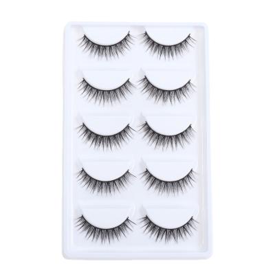 China Easy Apply Cheap Magnet Eyeliner Long Lasting Waterproof Wholesale 5 Pairs Eyelashes Natural False Eyelashes Wholesale False Eyelashes 5 Pairs for sale