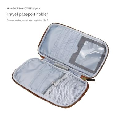 China Custom Travel Travel Passport Bag Waterproof Oxford Cloth Map Bag Portable Overseas Travel Document Bag for sale