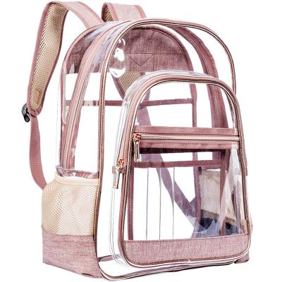 China New transparent travel backpack outdoor sports backpack for students fitness kids schoolbag for sale