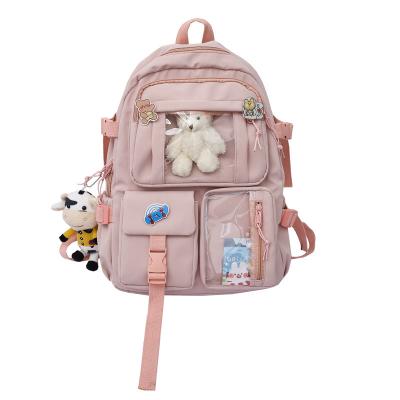 China Female Backpack Junior High School Student Large Capacity Travel Backpack Statistical Institute Schoolbag High School Student Bag for sale