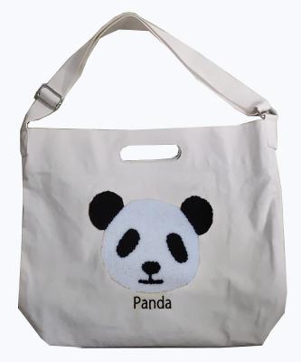 China Travel Canvas Tote Bag Waterproof Large Capacity Cute Animal Shopping Bag for sale