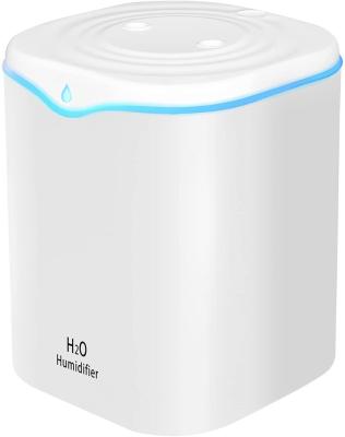 China Cool Dual Auto-Mist Humidifier Waterless Spray 2L Large Capacity USB Quiet Ultrasonic Portable Humidifier for Bedroom Office and Other Spaces for sale